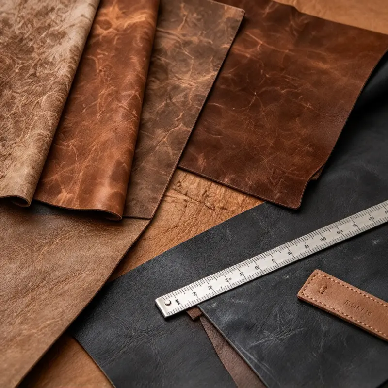 Leather sample evaluation for bags
