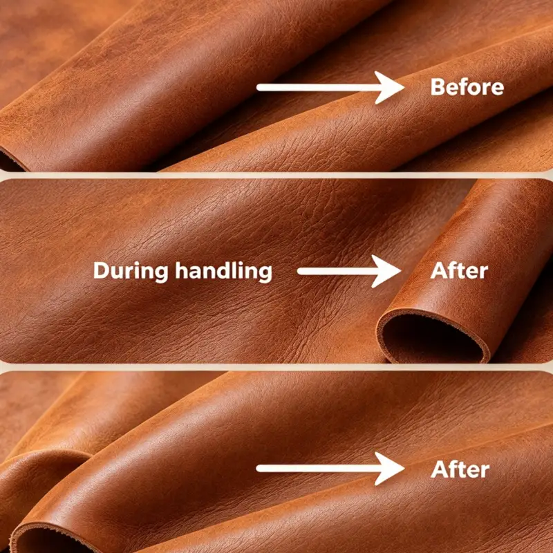 Crazy Horse-Effect Split Leather