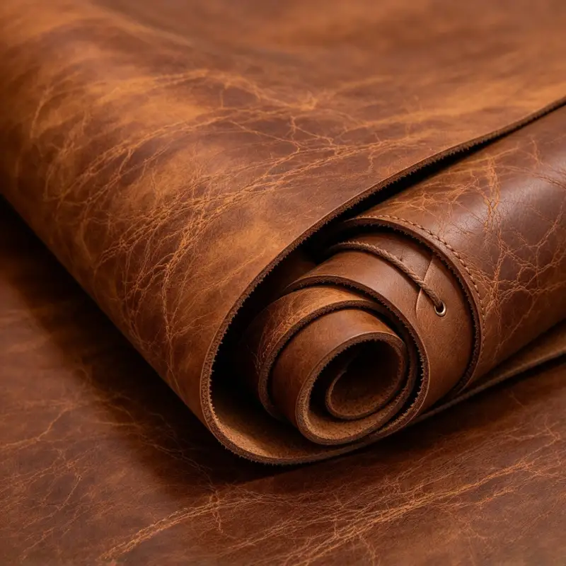 Crazy Horse-effect leather multi-panel product materials