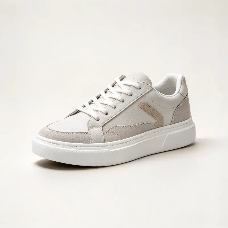 Shoe silhouette and cow split leather