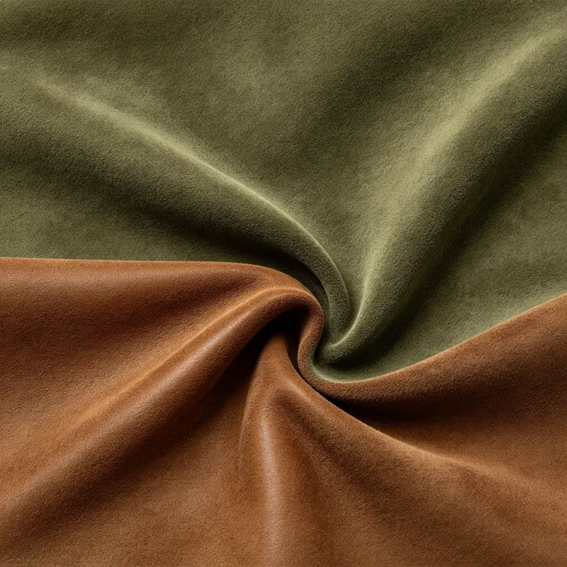 Napped and tactile cow split suede