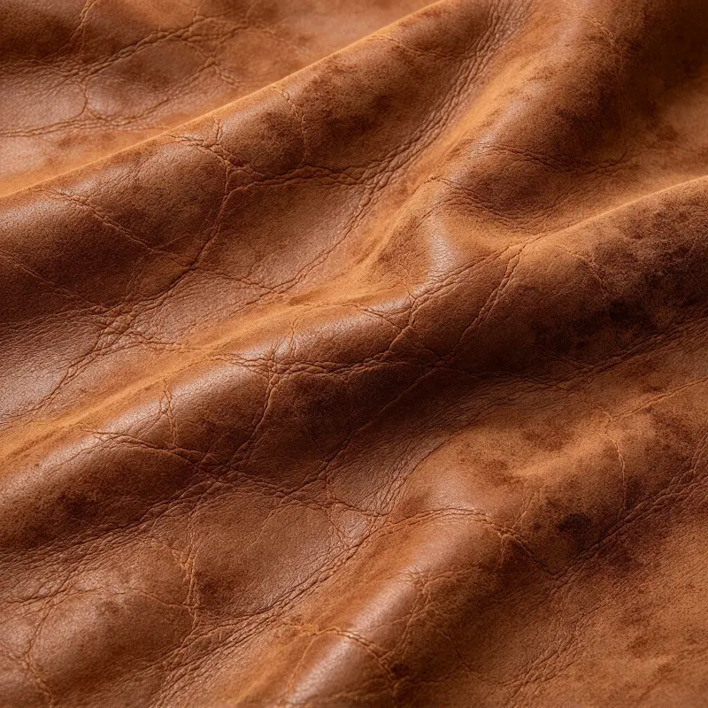 Vintage and tonal split leather effects