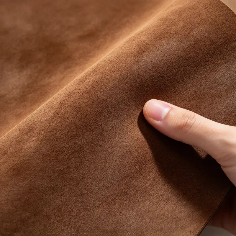 Fine and silky nubuck surface touch