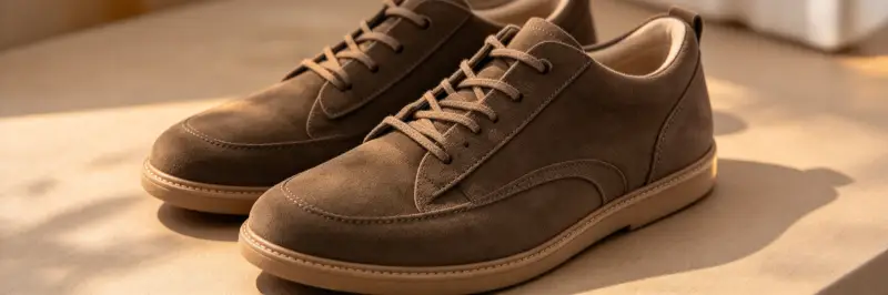 Nubuck cow split leather for footwear