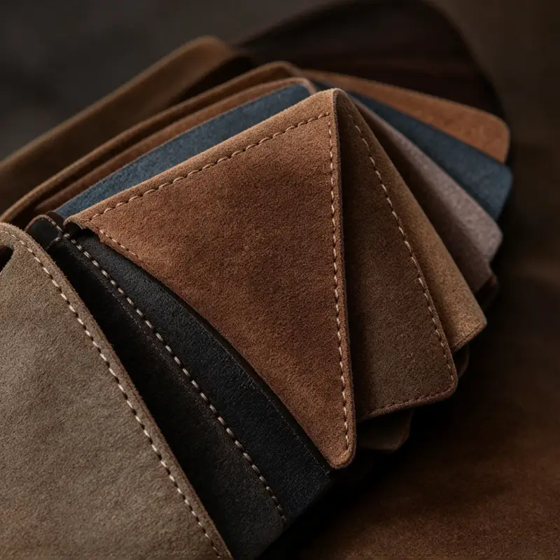 Matte nubuck appearance and muted reflection