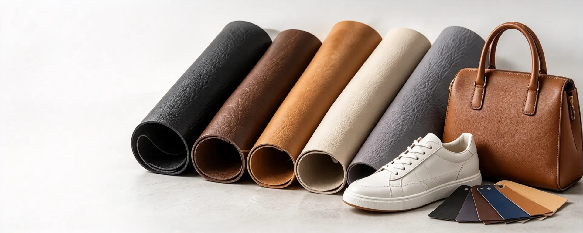 PU coated split leather rolls, footwear and leather goods