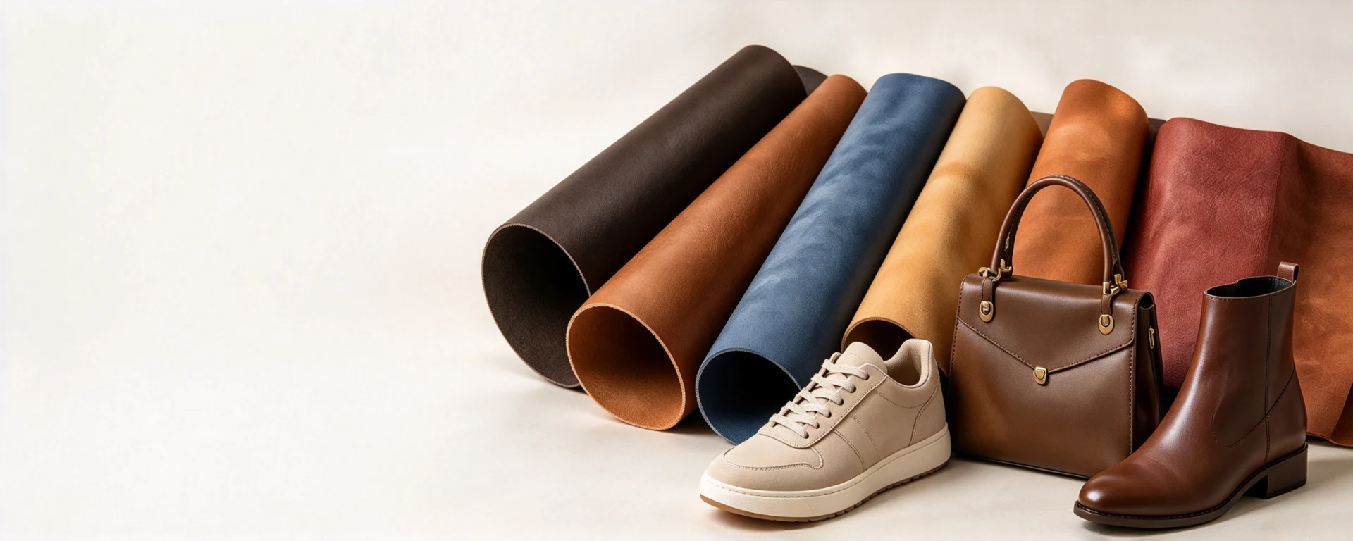 Custom cow split leather for footwear and leather goods